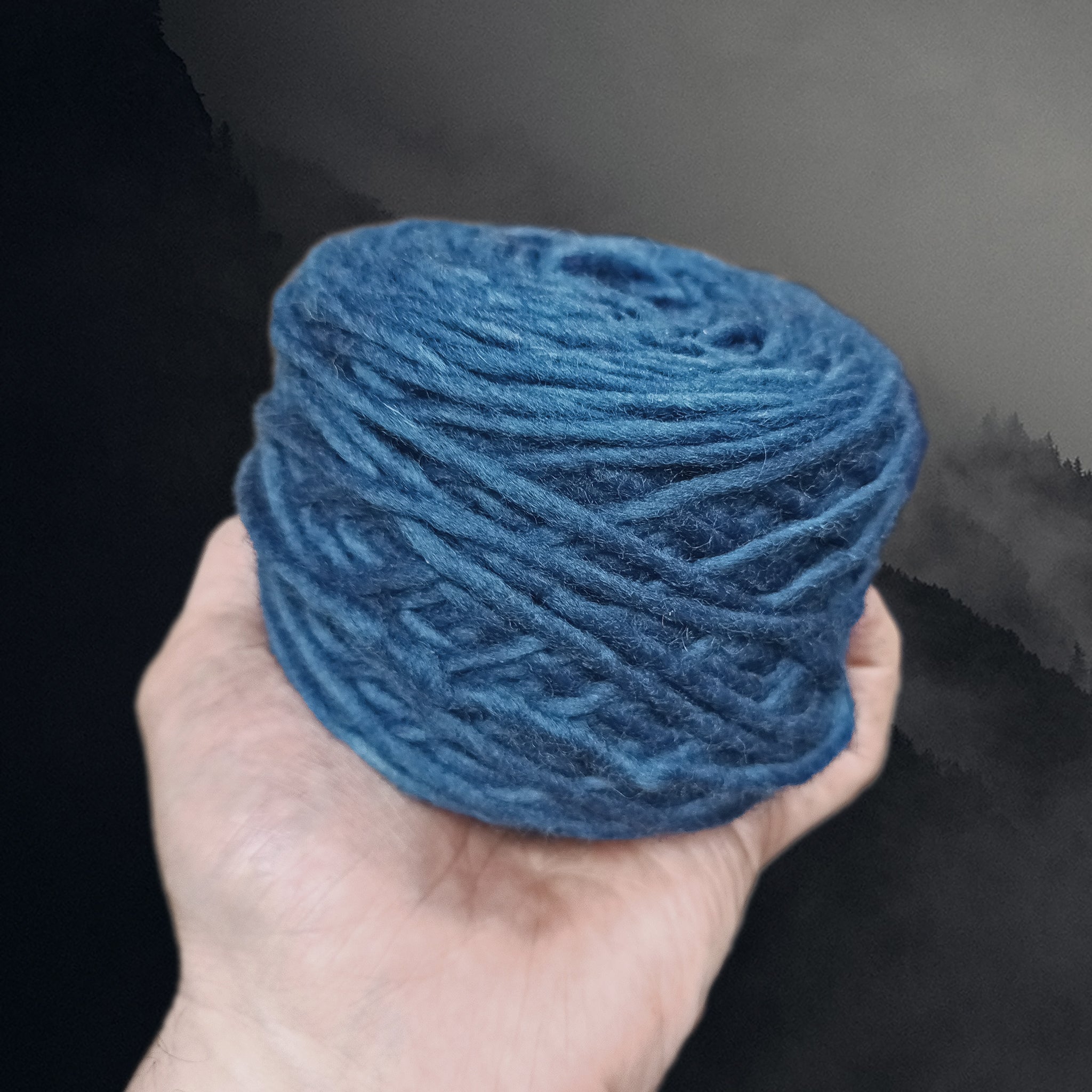 100g Nalbinding Wool Yarn Ball 1/1 - Indigo Blue
