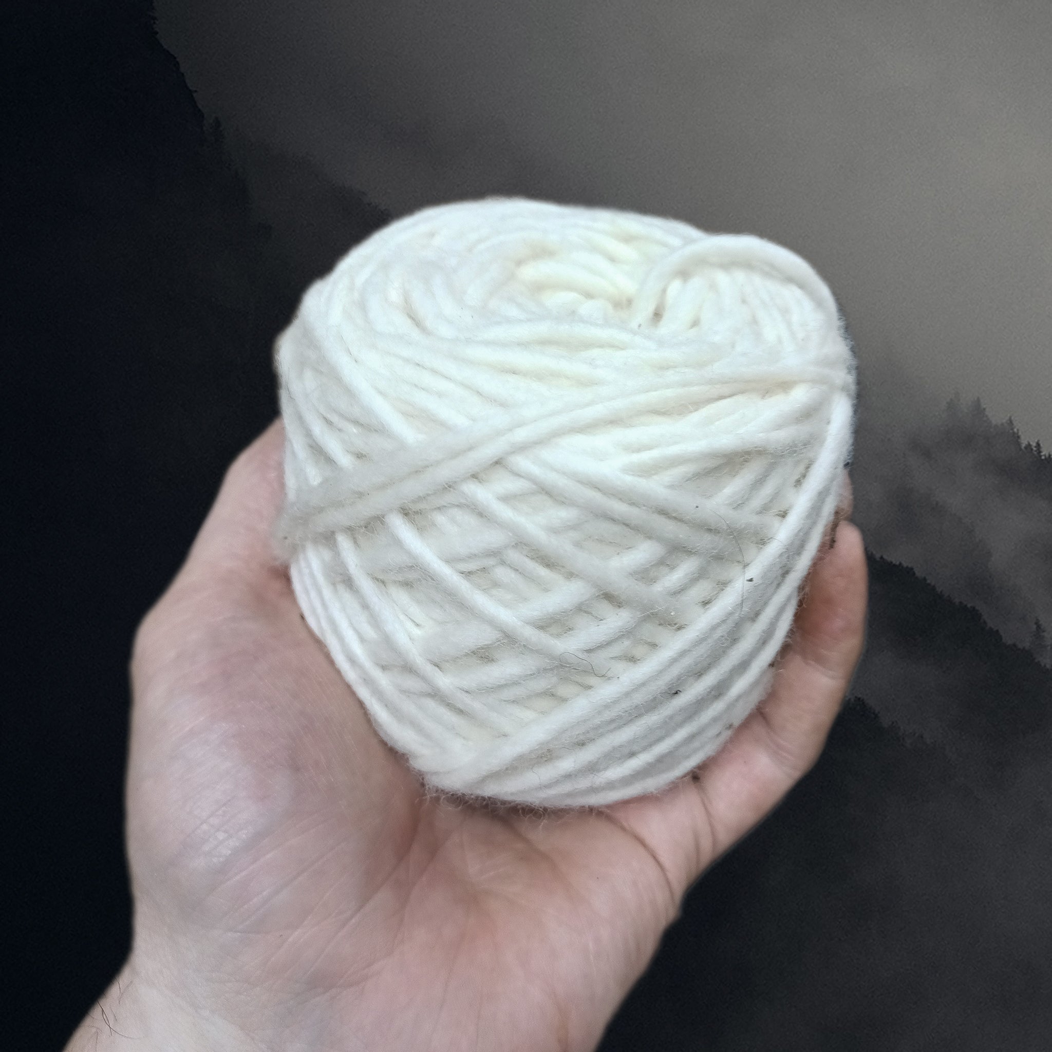 100g Nalbinding Wool Yarn Ball 1/1 - Natural