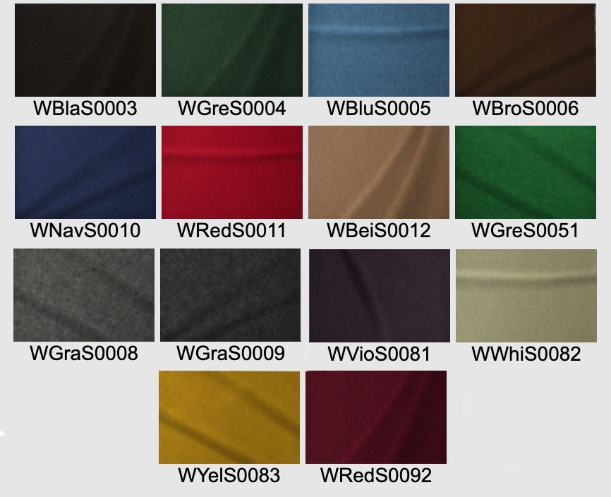 Wool Colours Available for Mens Viking Tunics