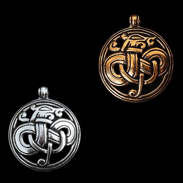 Round Urnes Dragon Pendant - Viking Pendants