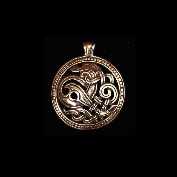 Jelling Dragon Pendant - Bronze - Viking Pendants