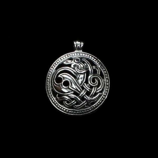 Jelling Dragon Pendant - Silver - Viking Pendants