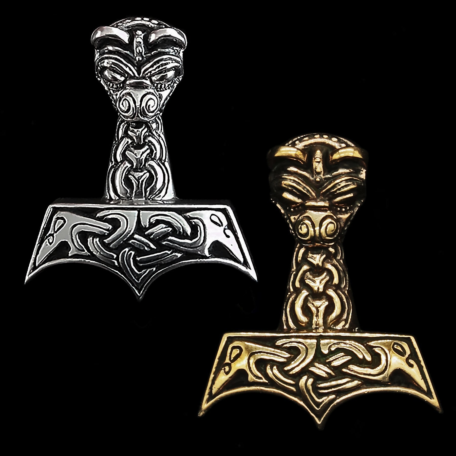Large And Ferocious Thors Hammers- Viking Jewelry