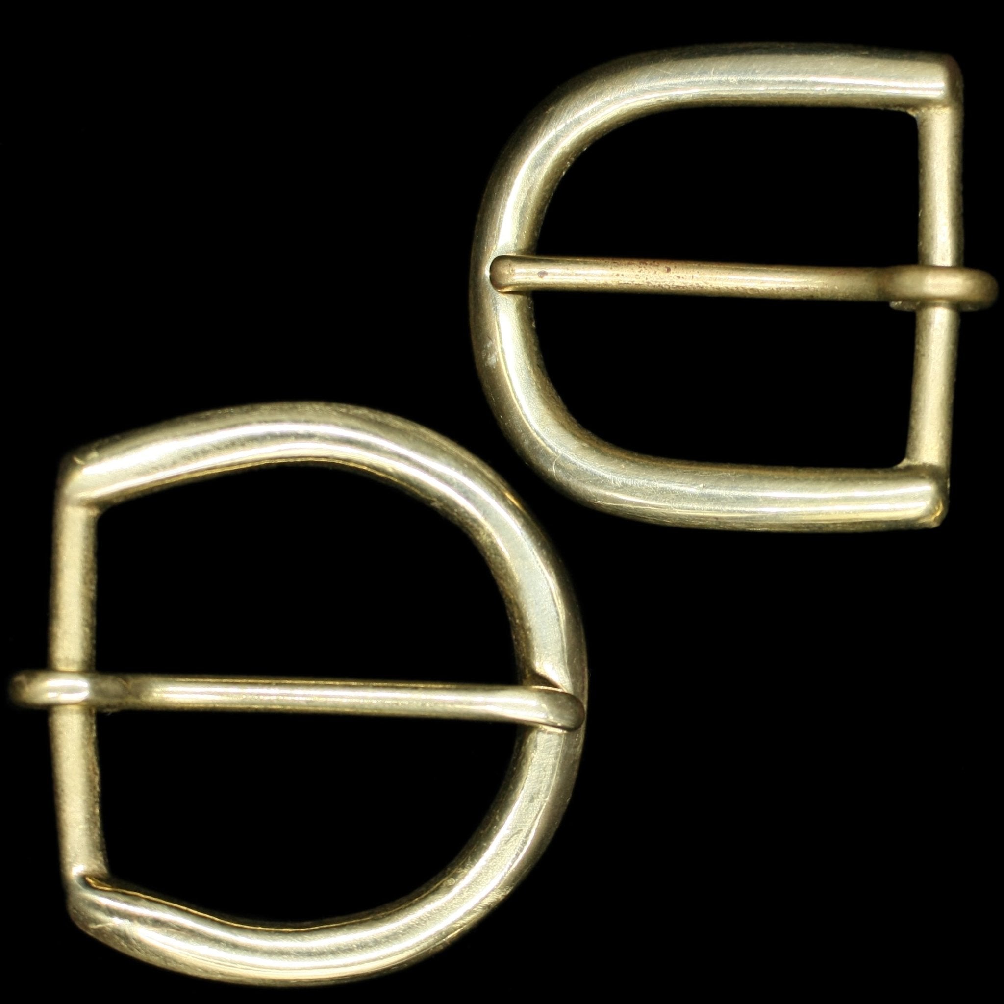 Plain Brass D-Buckle For Reenactment Belts - 38mm Widths