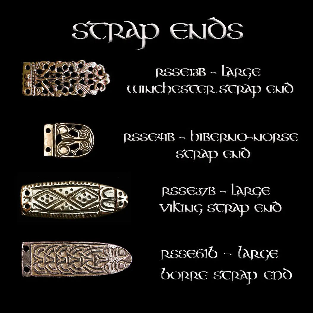 Bronze Viking Strap Ends for 1 inch Viking Belts - Viking Clothing