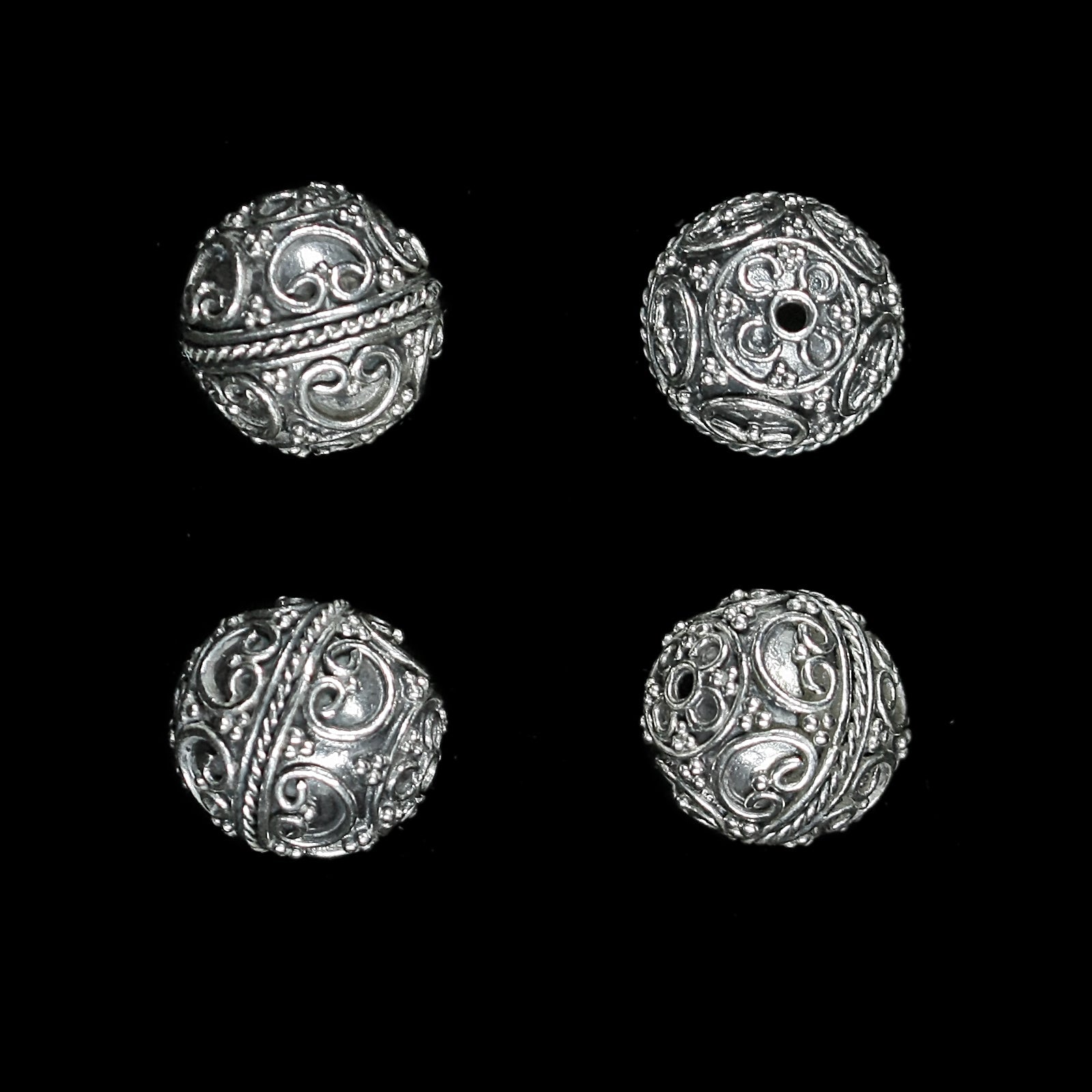 Silver Viking Bead from Visby - Curly