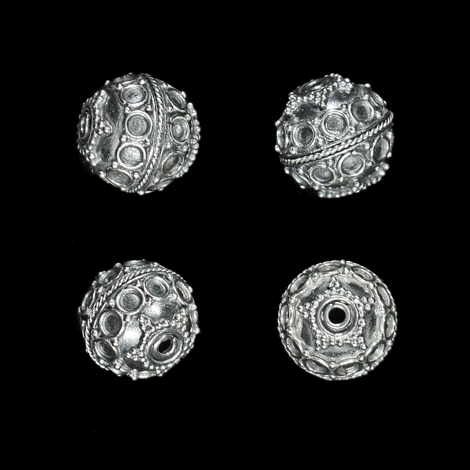 Silver Viking Bead from Visby - Triangles Circles