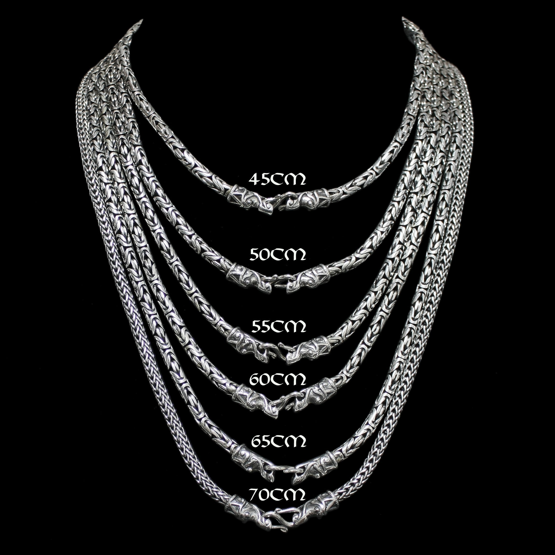 5mm Silver Chain Length Comparisons