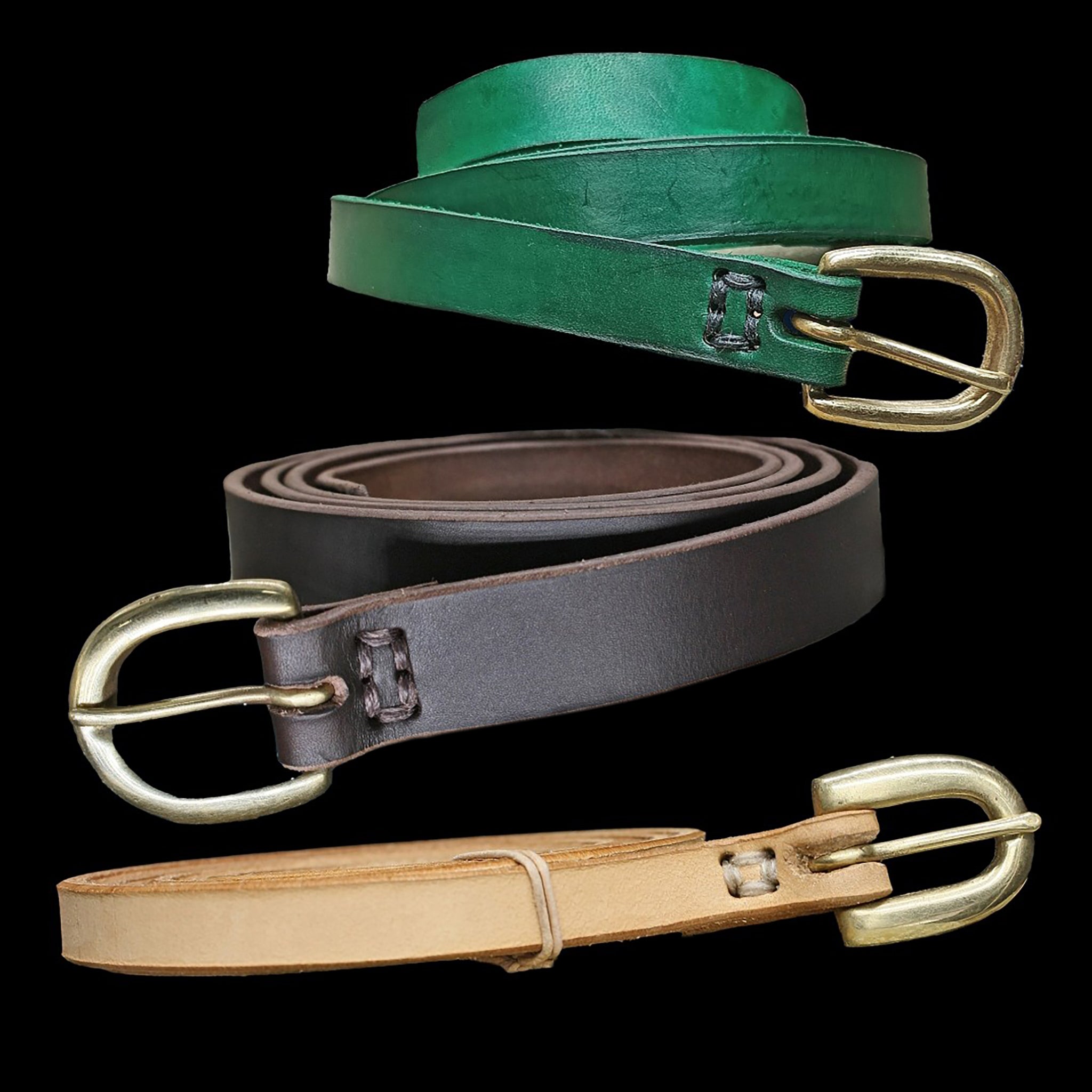 BKE Woven Leather Belt - Women's Belts in Dark Natural