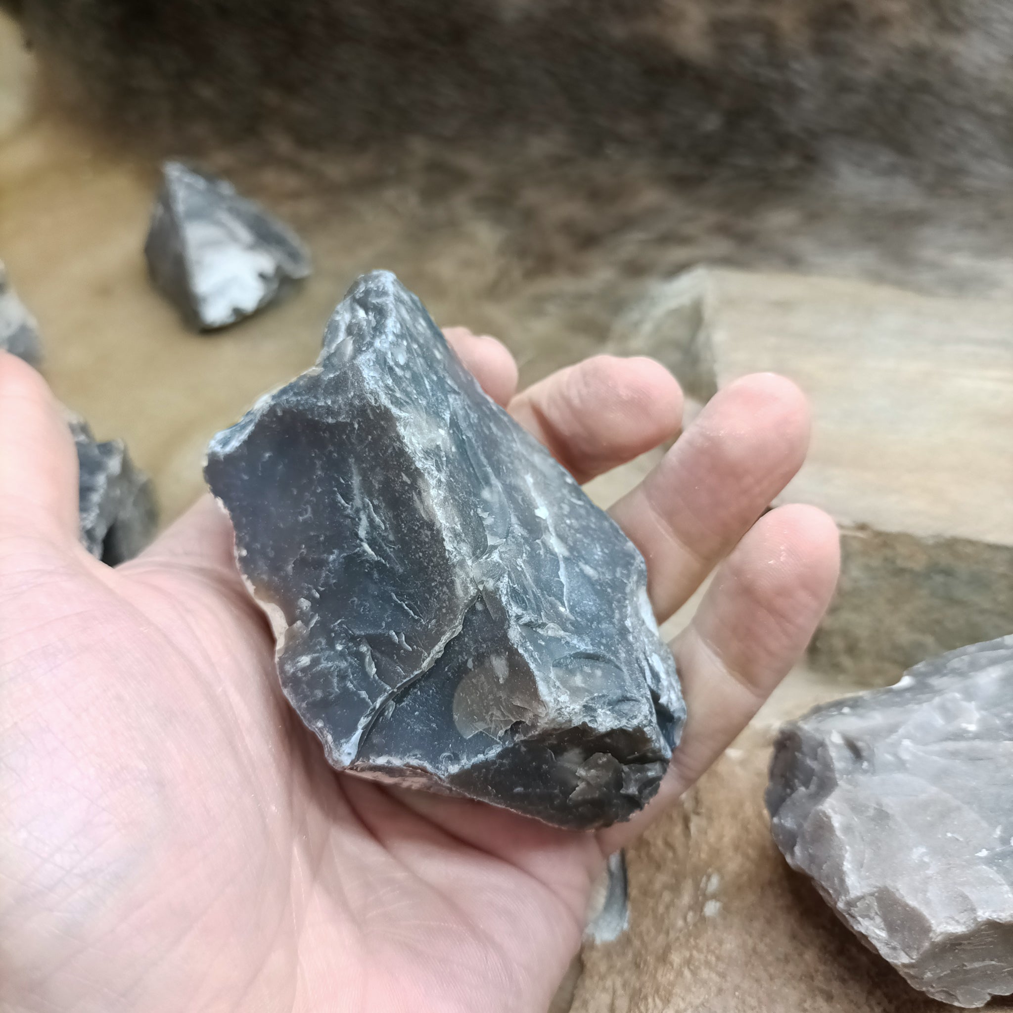 Flint Chunks - Flint Rocks on Hand - Large Size