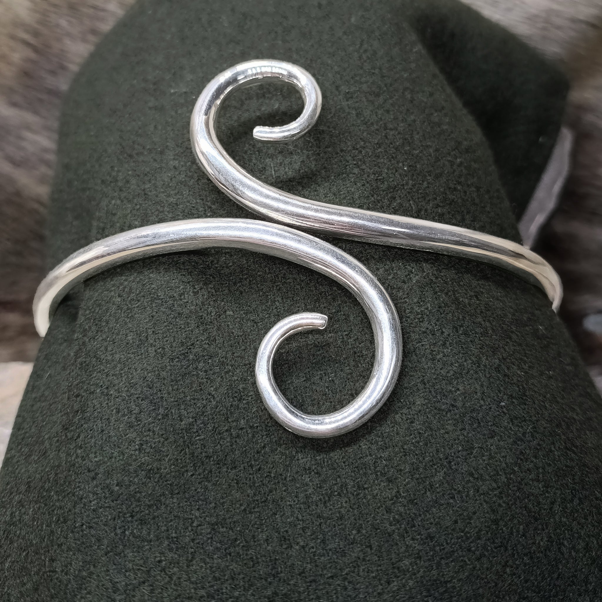 Hand Forged Silver Viking Arm Ring / Band Bracelets