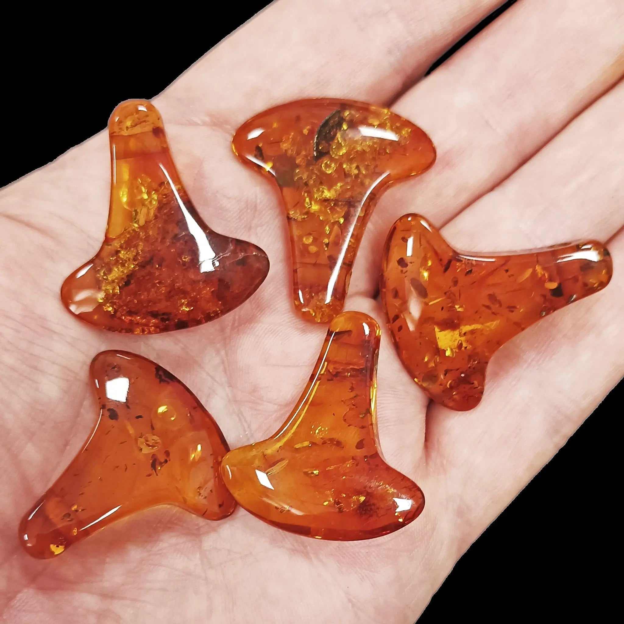 Large Amber Thors Hammer Pendants on Hand x 5