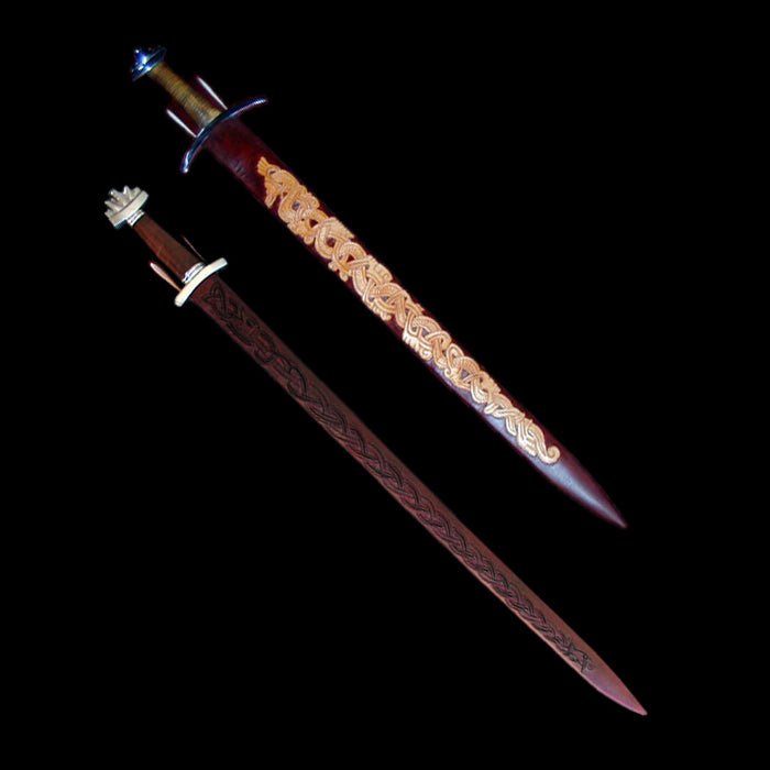 Made to Order Leather Sword Scabbard with a Choice of Designs & Colour - Viking Weapons Accessories
