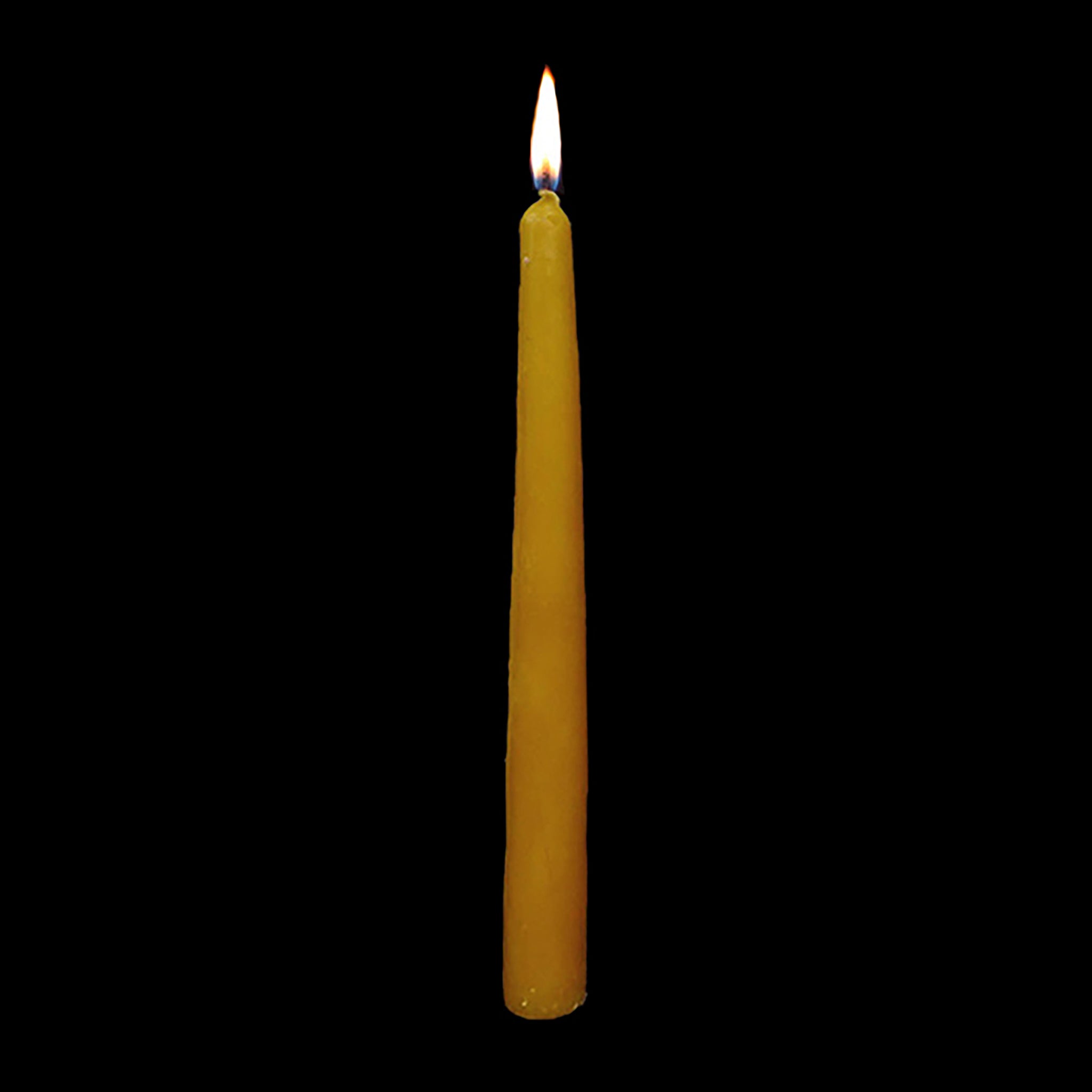 Large 100% Beeswax Candle - Lit