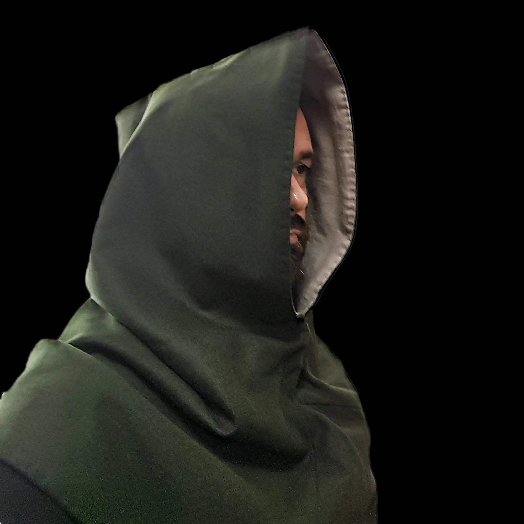 Green Wool Viking Hood From Skjoldehamn - Viking Hats & Hoods