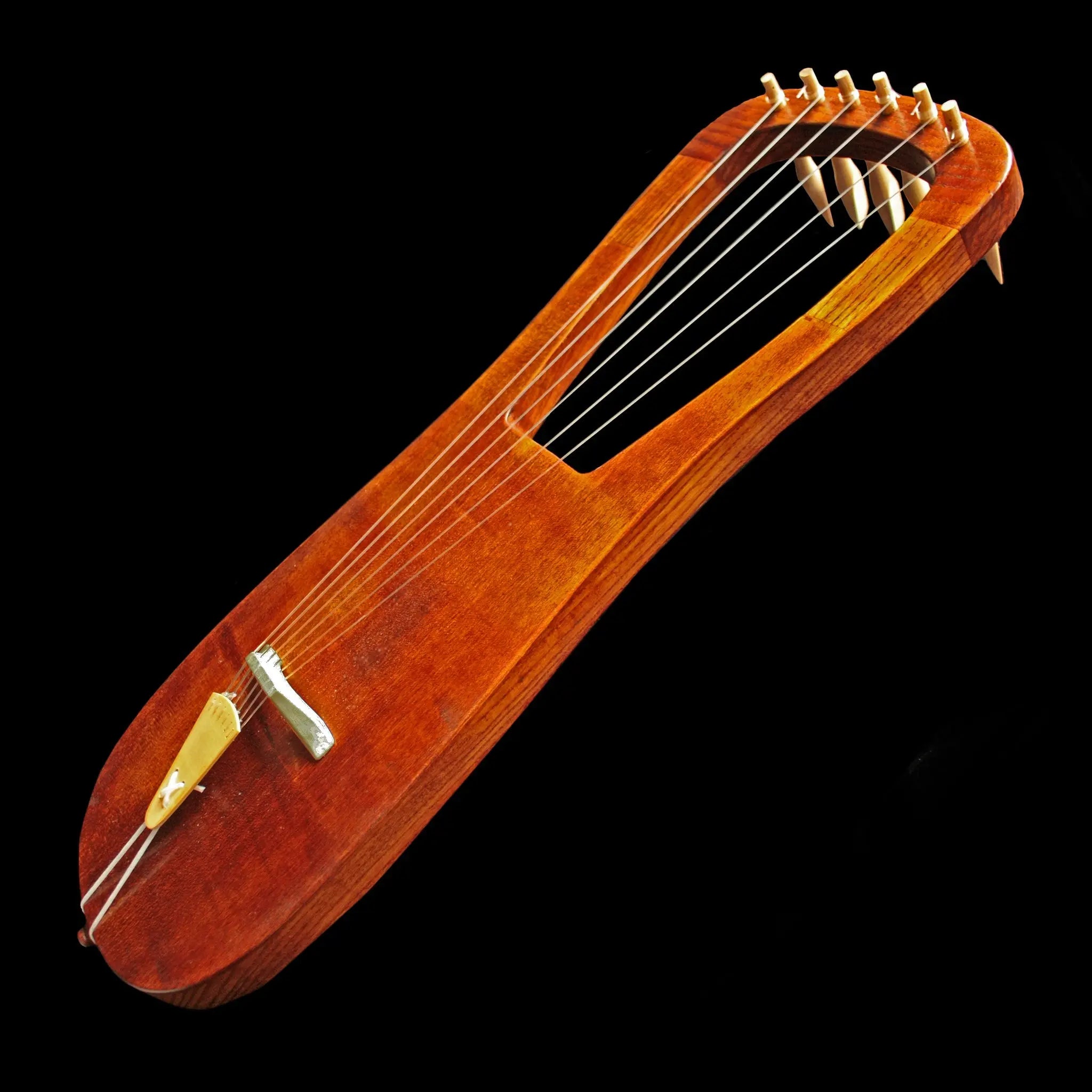 Handmade Dark Age Lyre Replica in Mahogany - Viking Instruments