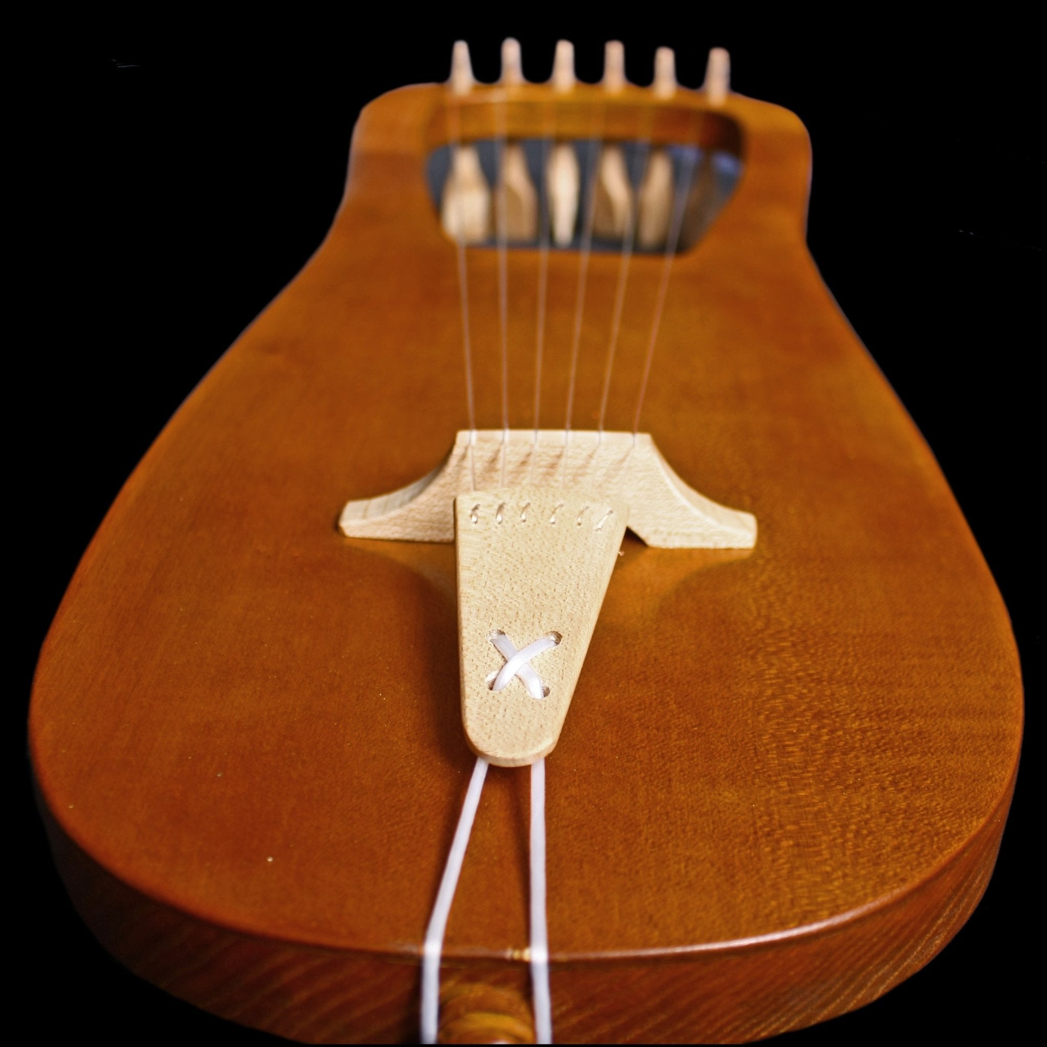 Handmade Dark Age Lyre Reproduction Front - Viking Instruments