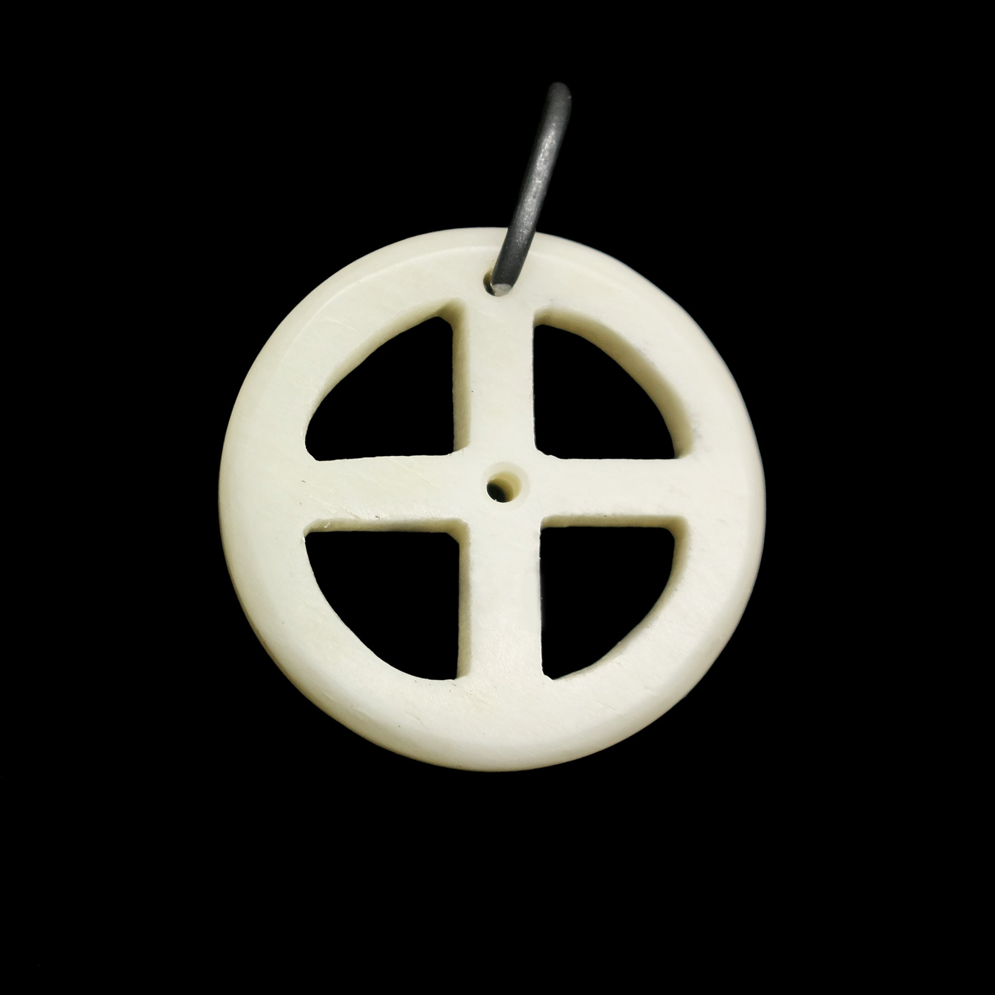 Bone Sun Cross Odin Pendant