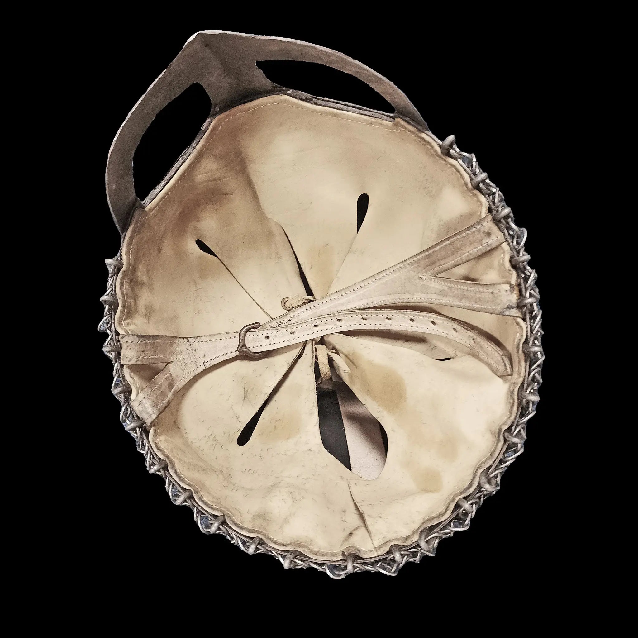 Gjermundbu Viking Helmet with Aventail - Inside Strapping