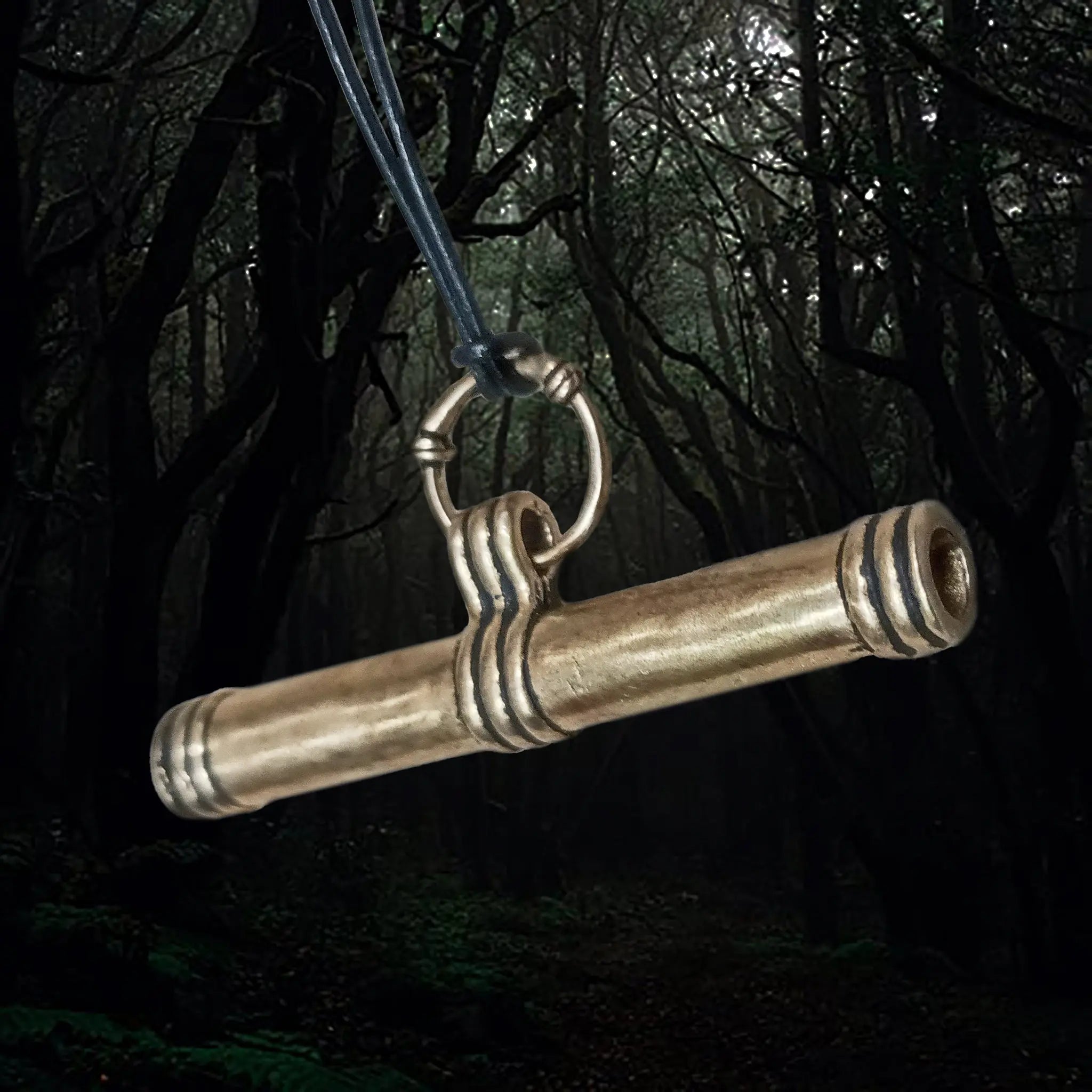 Bronze Replica Viking Needle Case from Sweden - Angle View