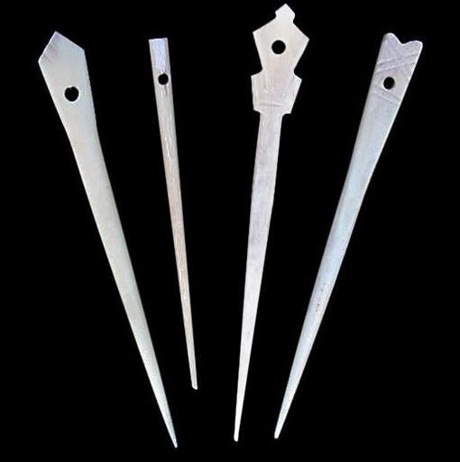 Set Of 4 Bone Viking Pins - Clothes Pins