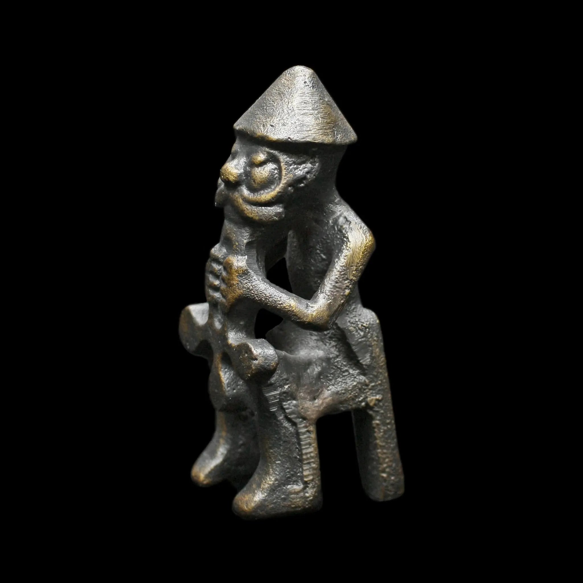 Statue of the Norse God Thor in Solid Bronze - Left Side View