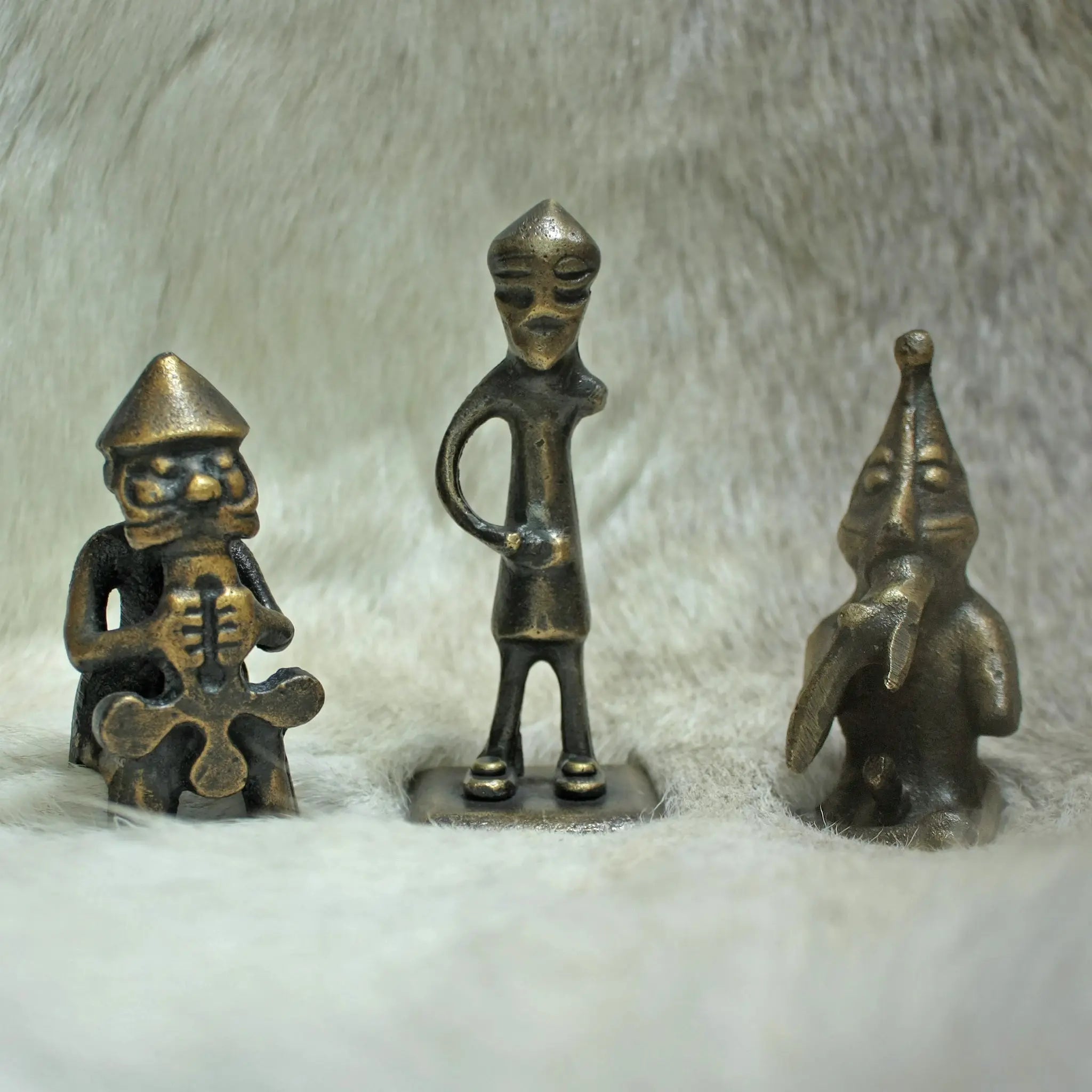 Statue Set of the Norse Gods Odin, Thor & Frey in Solid Bronze