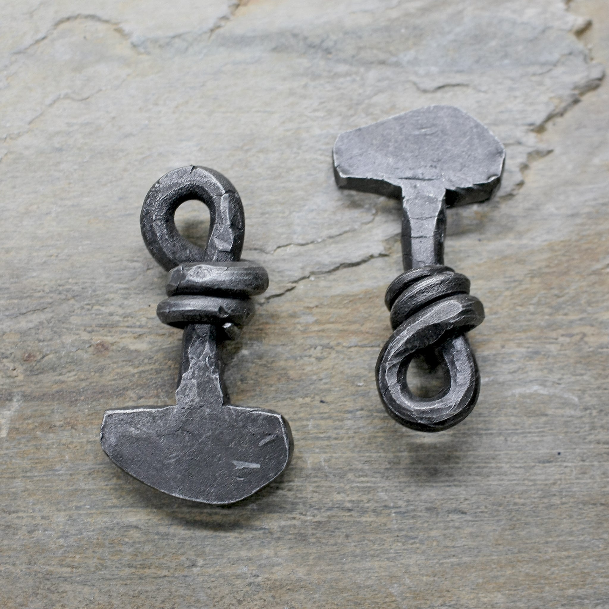 Iron Viking Thors Hammer Pendants From Birka on Rock