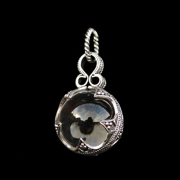 Medium Silver Crystal Ball Pendant - Viking Pendants