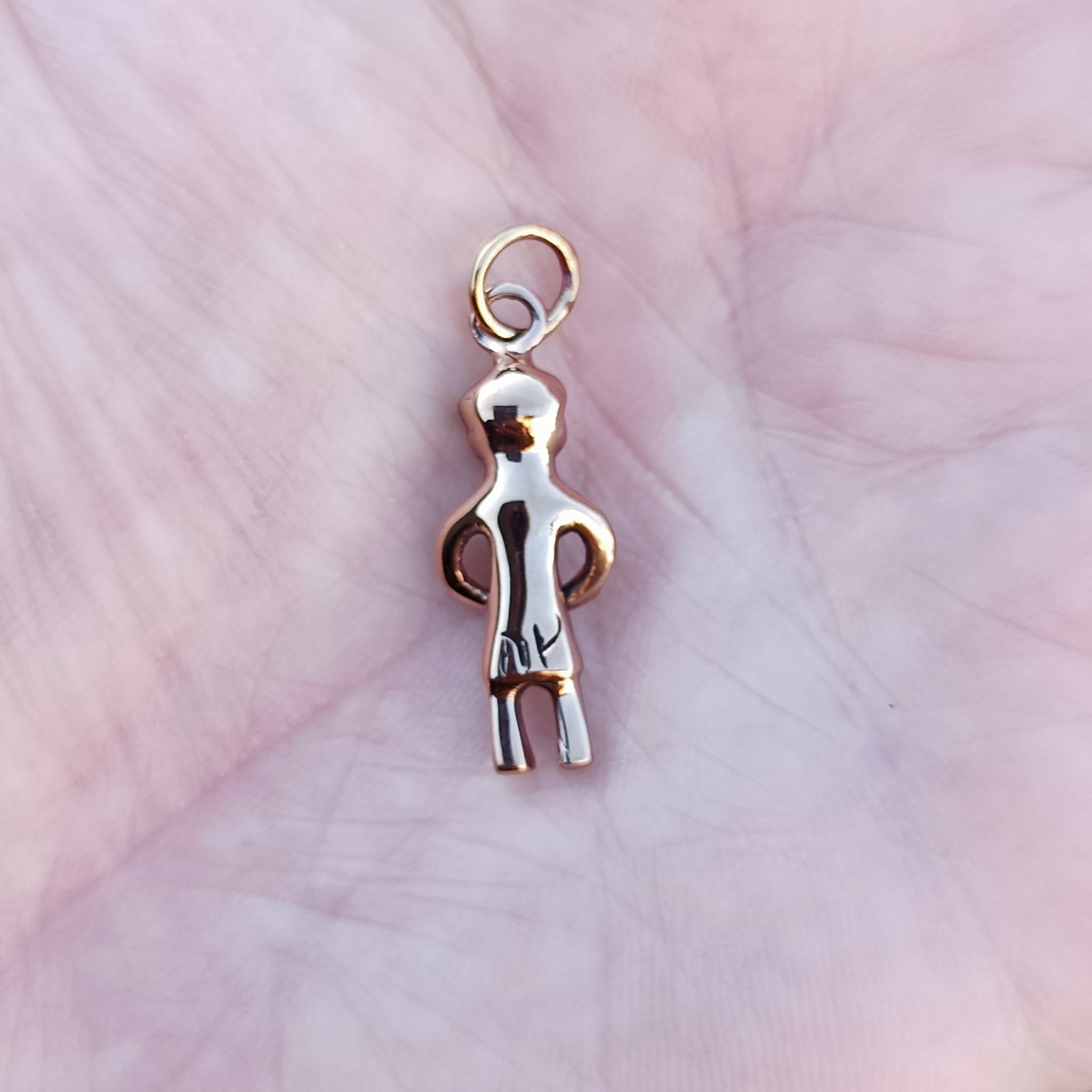 Bronze Odin Pendant from Lund on Hand - Back View