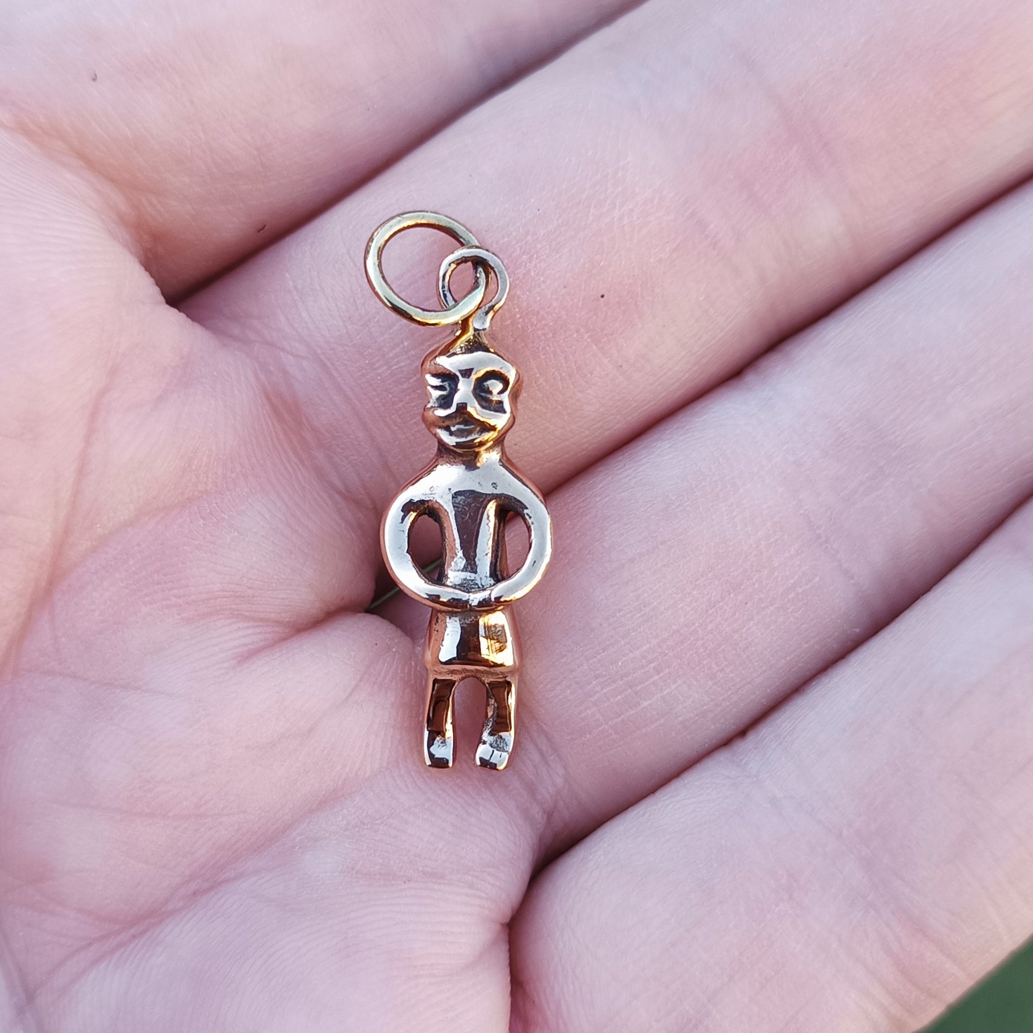 Bronze Odin Pendant from Lund in Hand