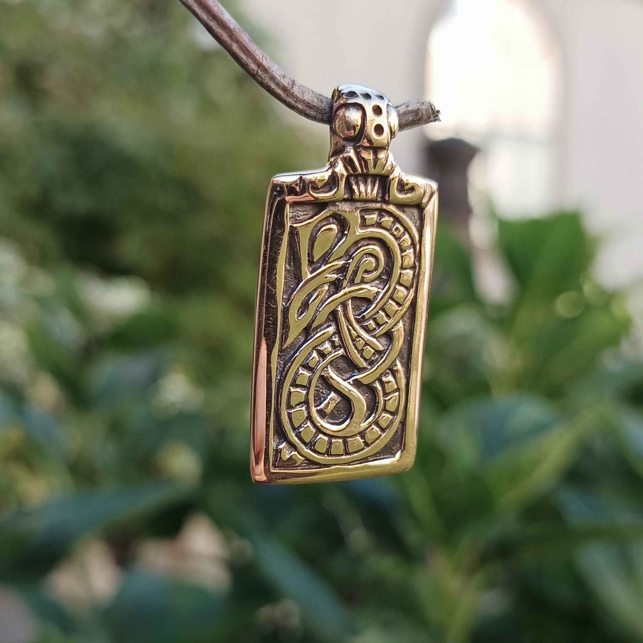 Bronze Jelling Serpent Pendant Hanging in Tree