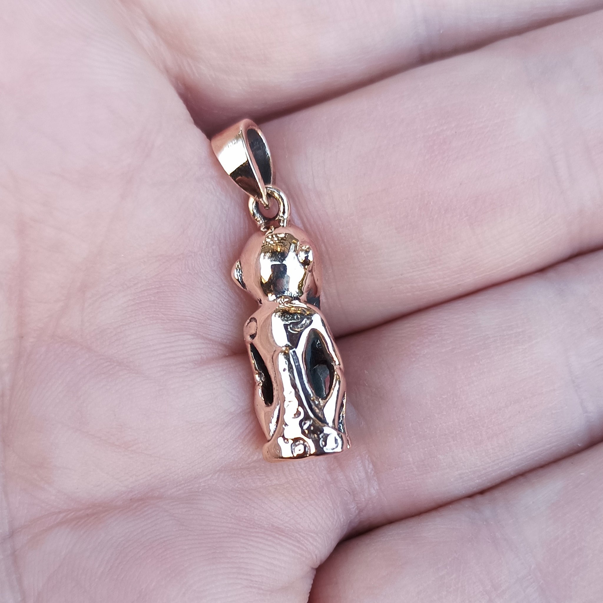 Bronze Replica Thor Pendant From Lund on Hand - Back View