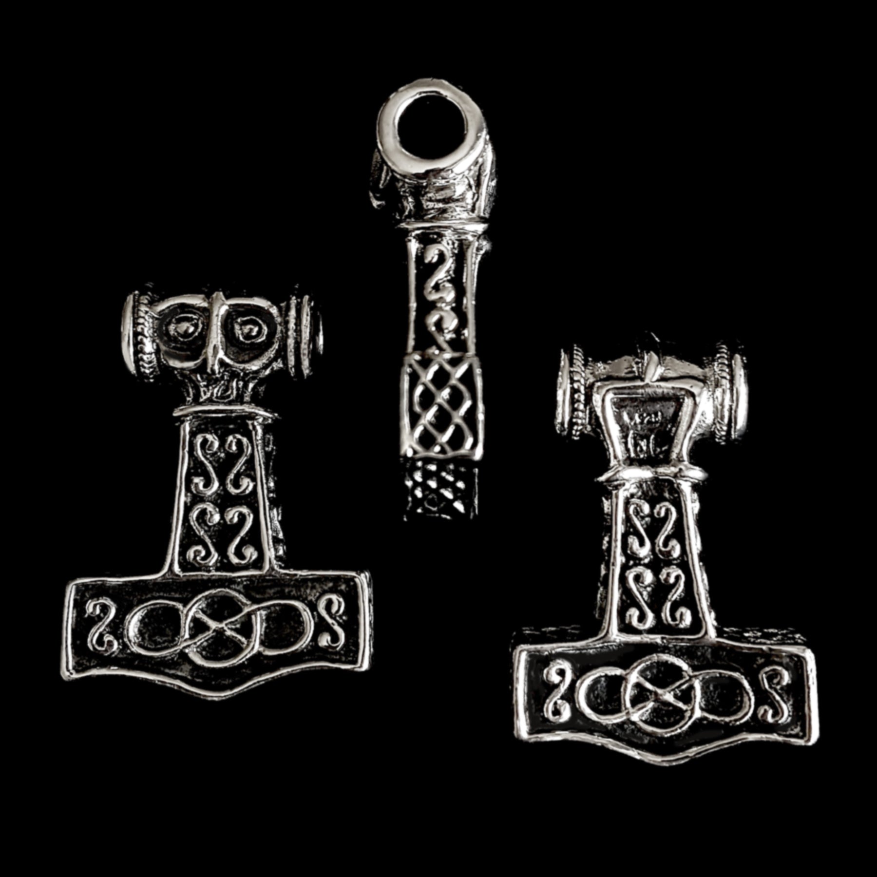 Silver Thors Thunder Hammer Pendant