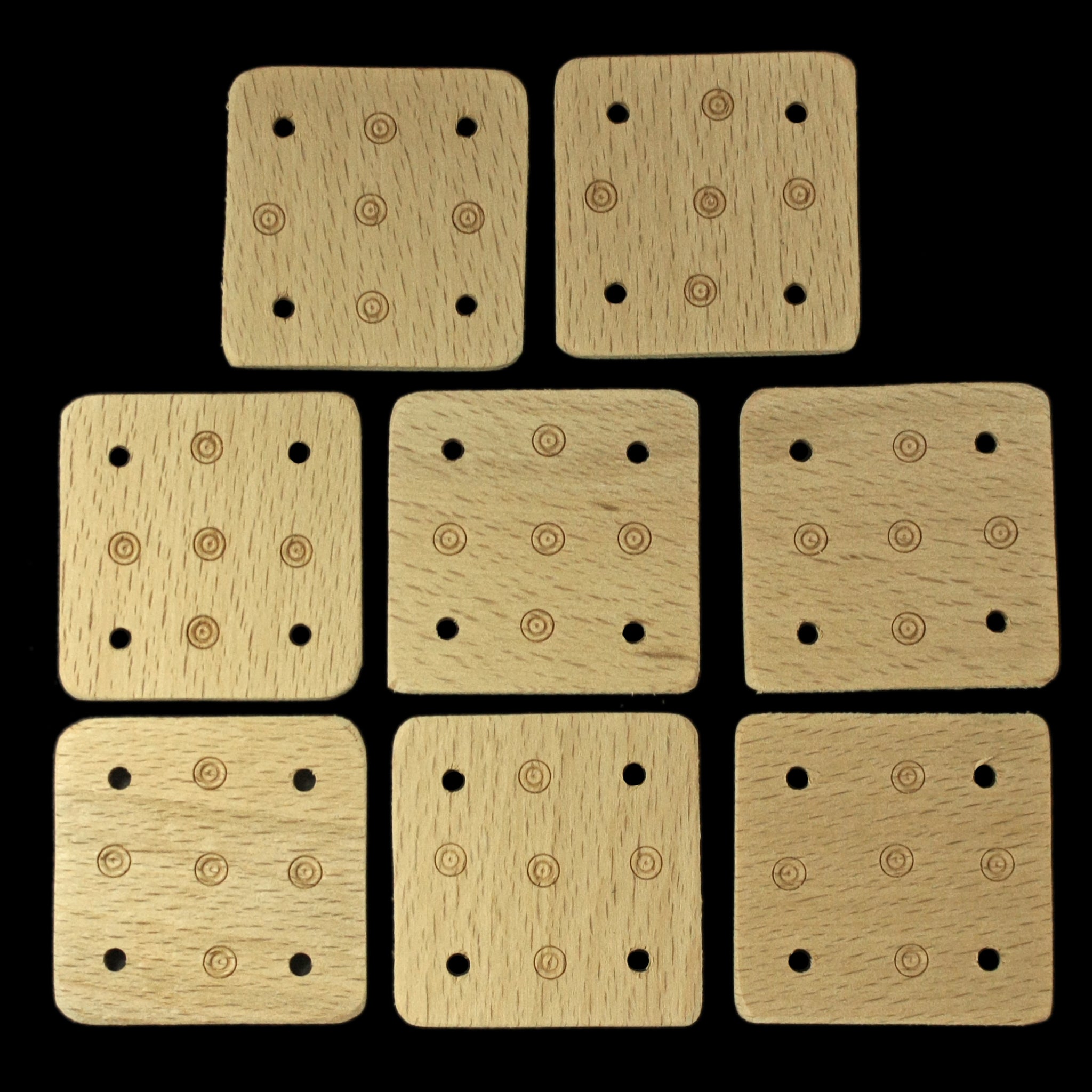 Handmade Birch Wood Tablets x 8 for Tablet Weaving - Viking Crafts