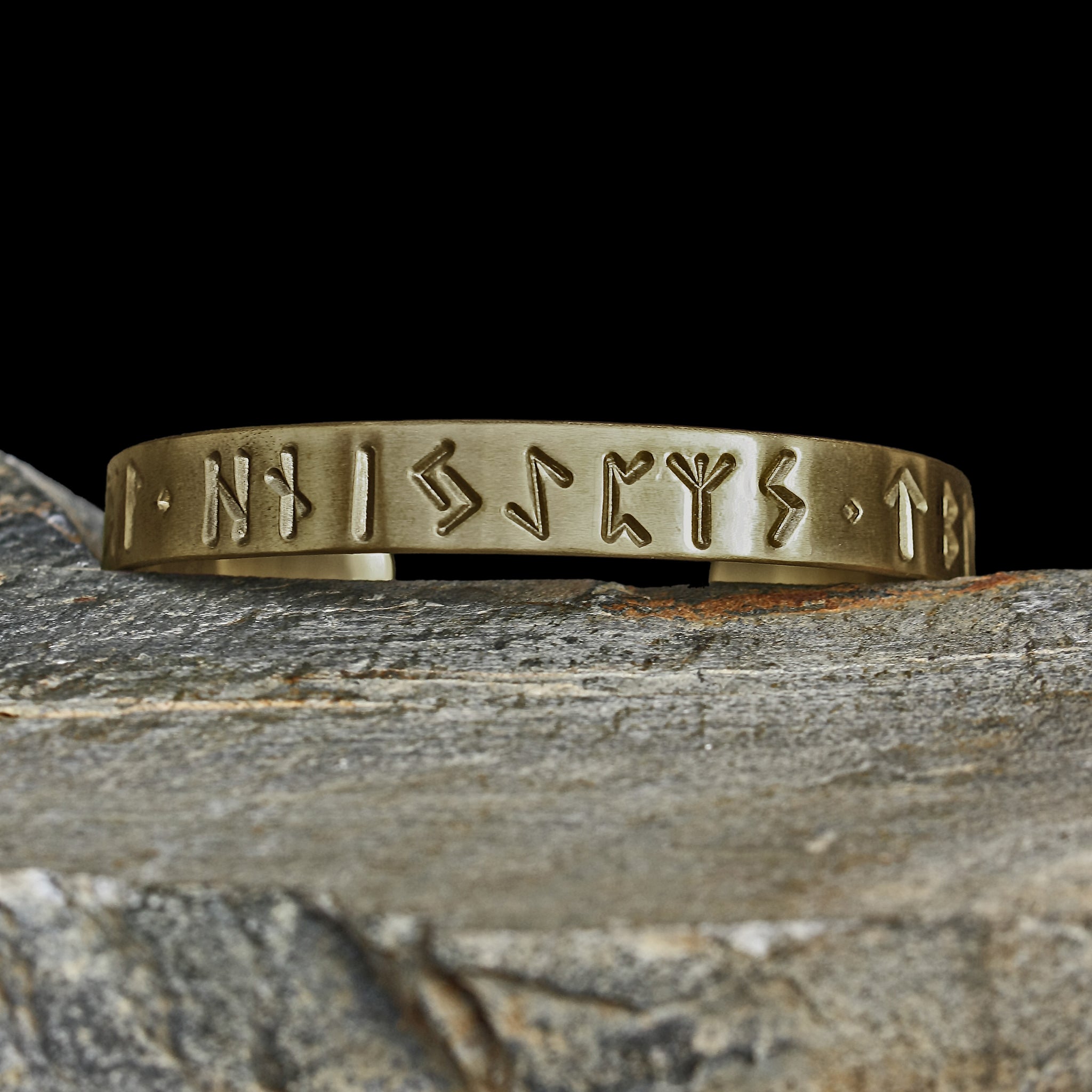 Brass Anglo-Saxon Runic Viking Bracelet - Bramham Moor