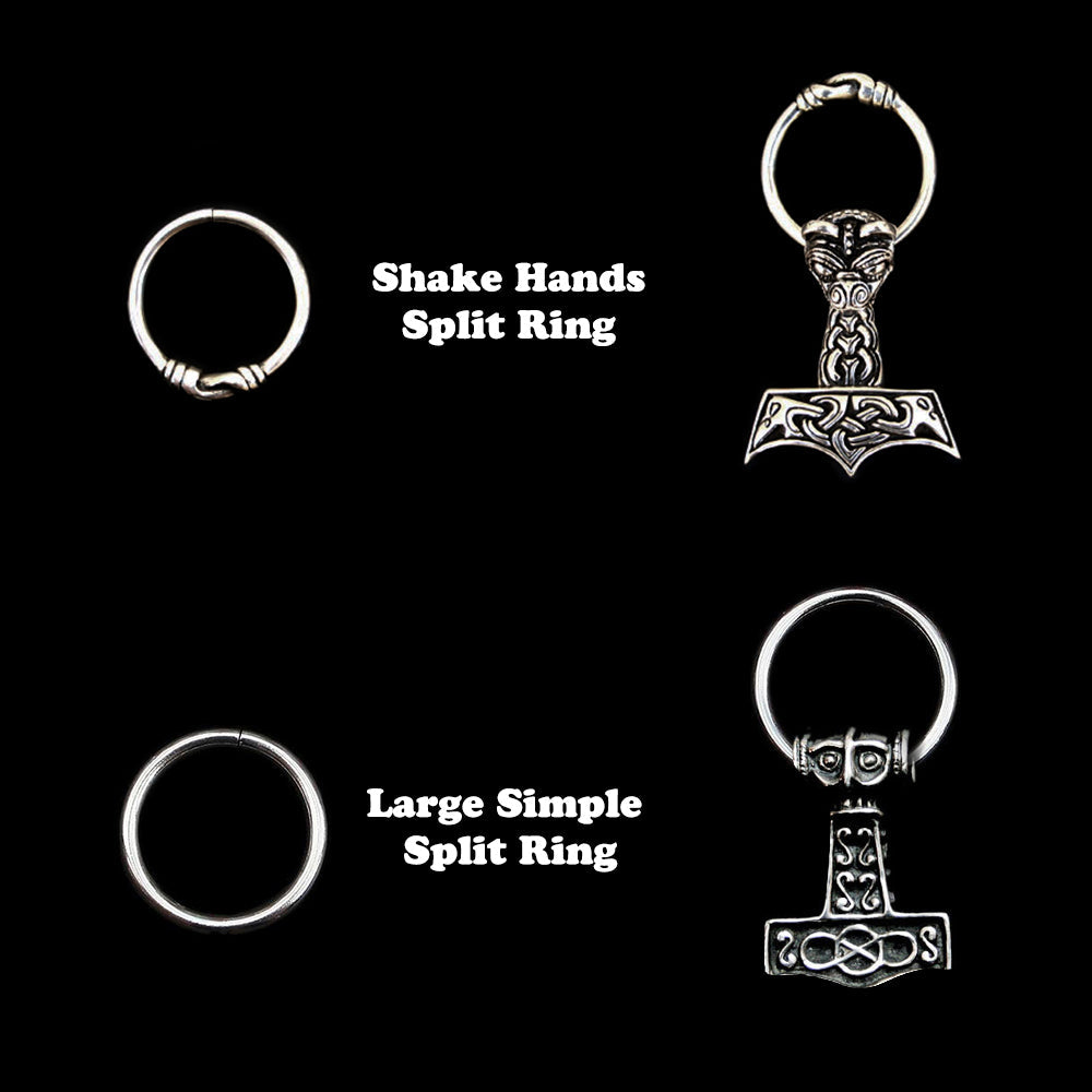 Split Ring Selections for Thor's Hammer Necklaces - Viking Jewelry