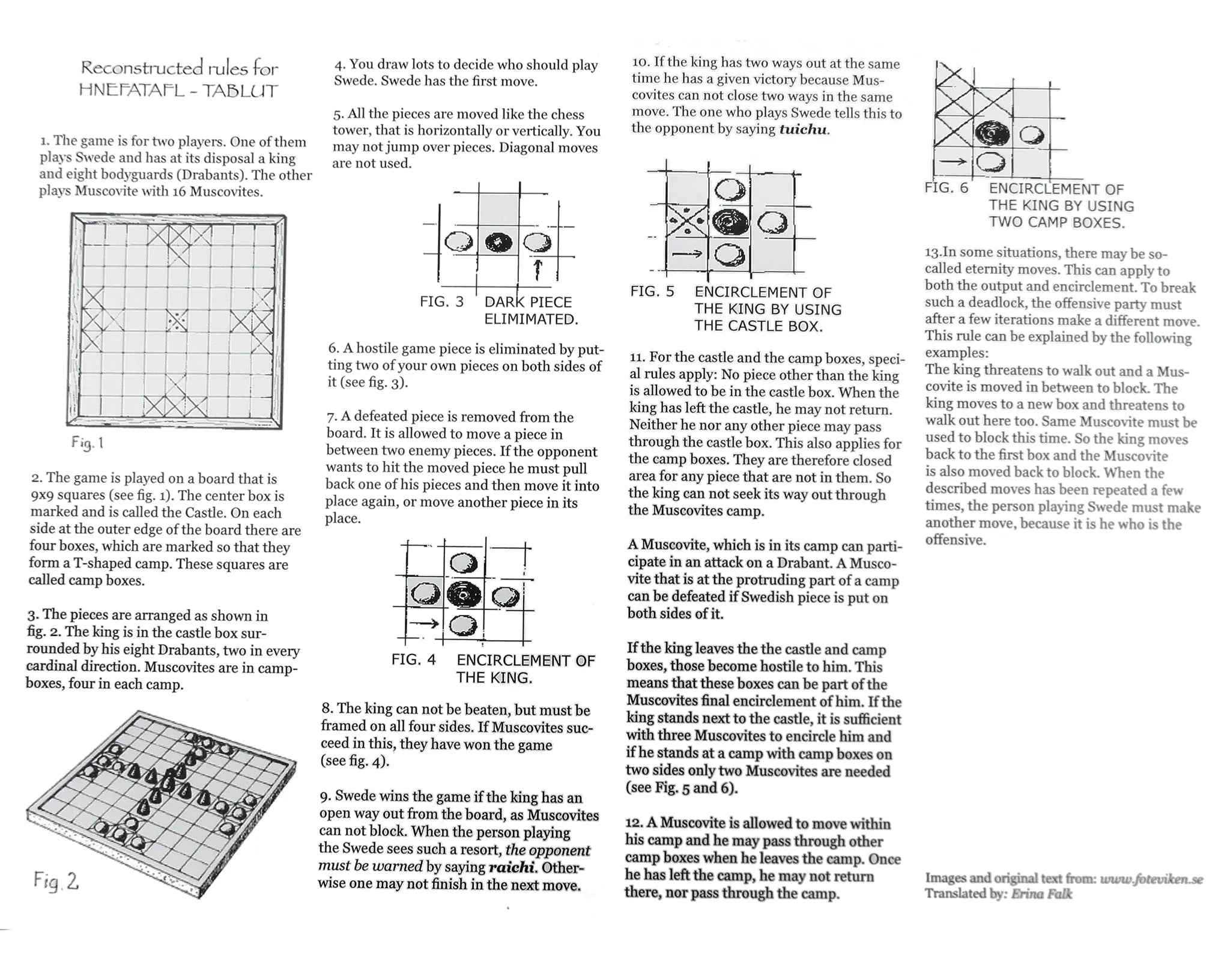 Viking Hnefatafl Rules Instructions - Viking Games