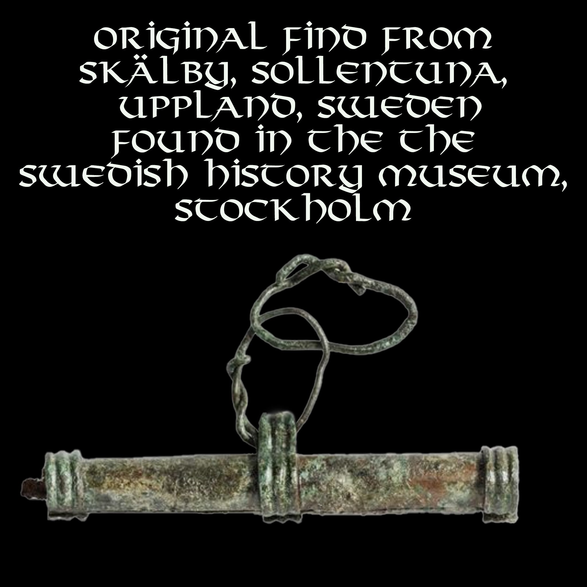 Bronze Replica Viking Needle Case from Sweden - Original from the Museum of Sweden in Stockholm