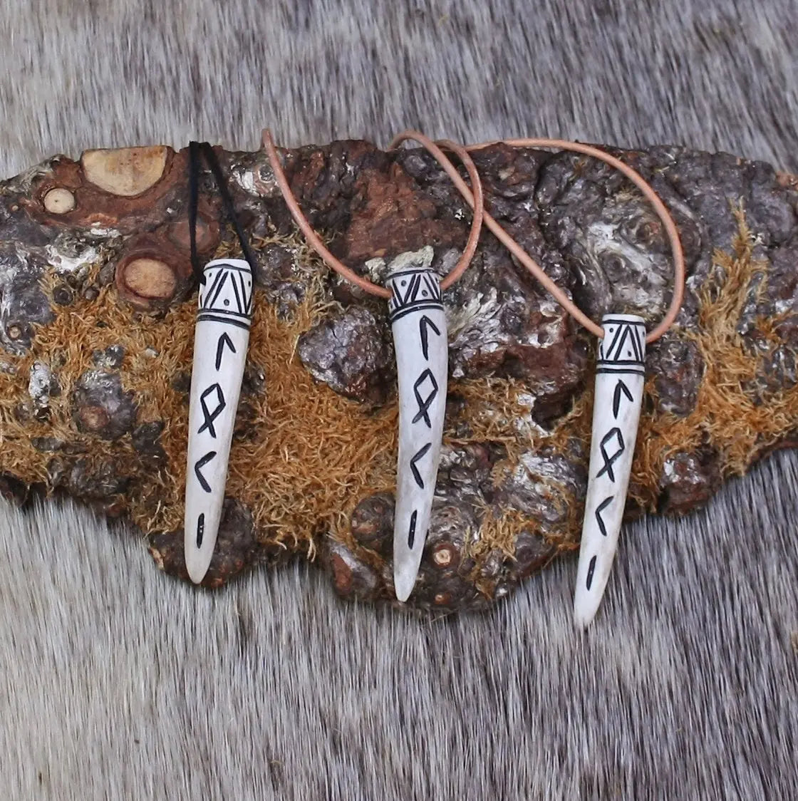Antler Loki Rune Pendant - Viking Pendants