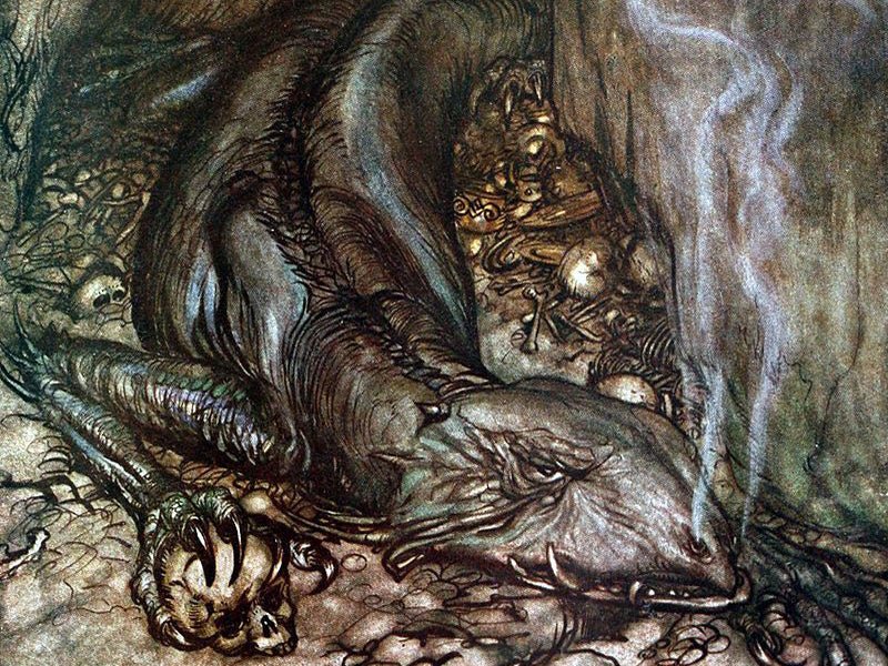 Fafnir and the Cursed Hoard (Andvari's Curse, part II) - Viking Dragon Blogs