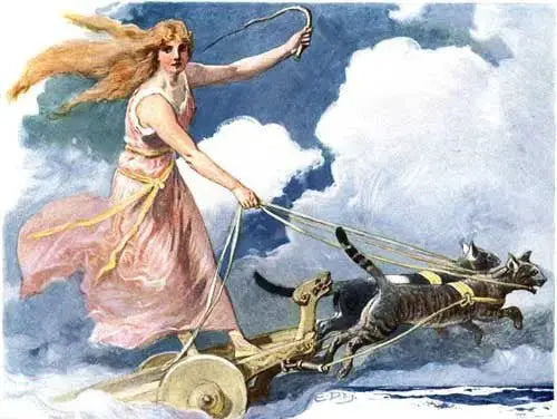 The Viking Dragon Blogs - Freya with Her Cats