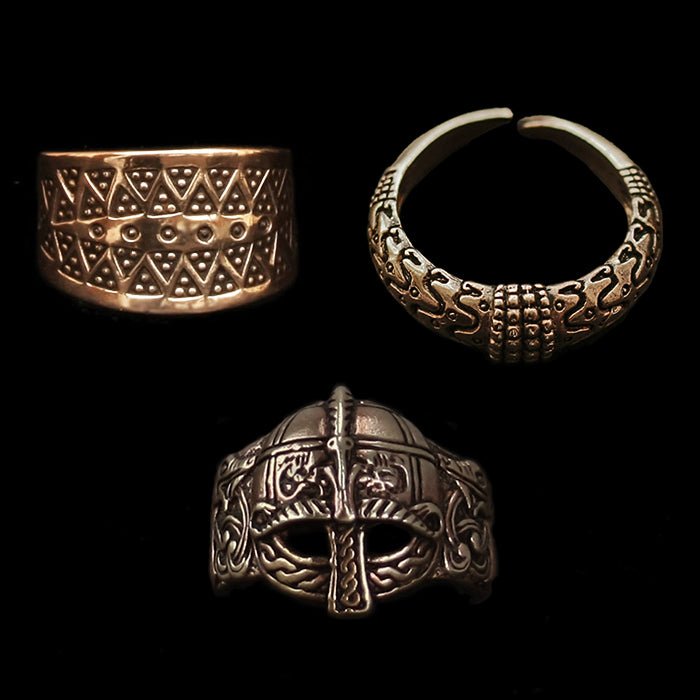 Bronze Viking Rings - Viking Dragon / Jelling Dragon