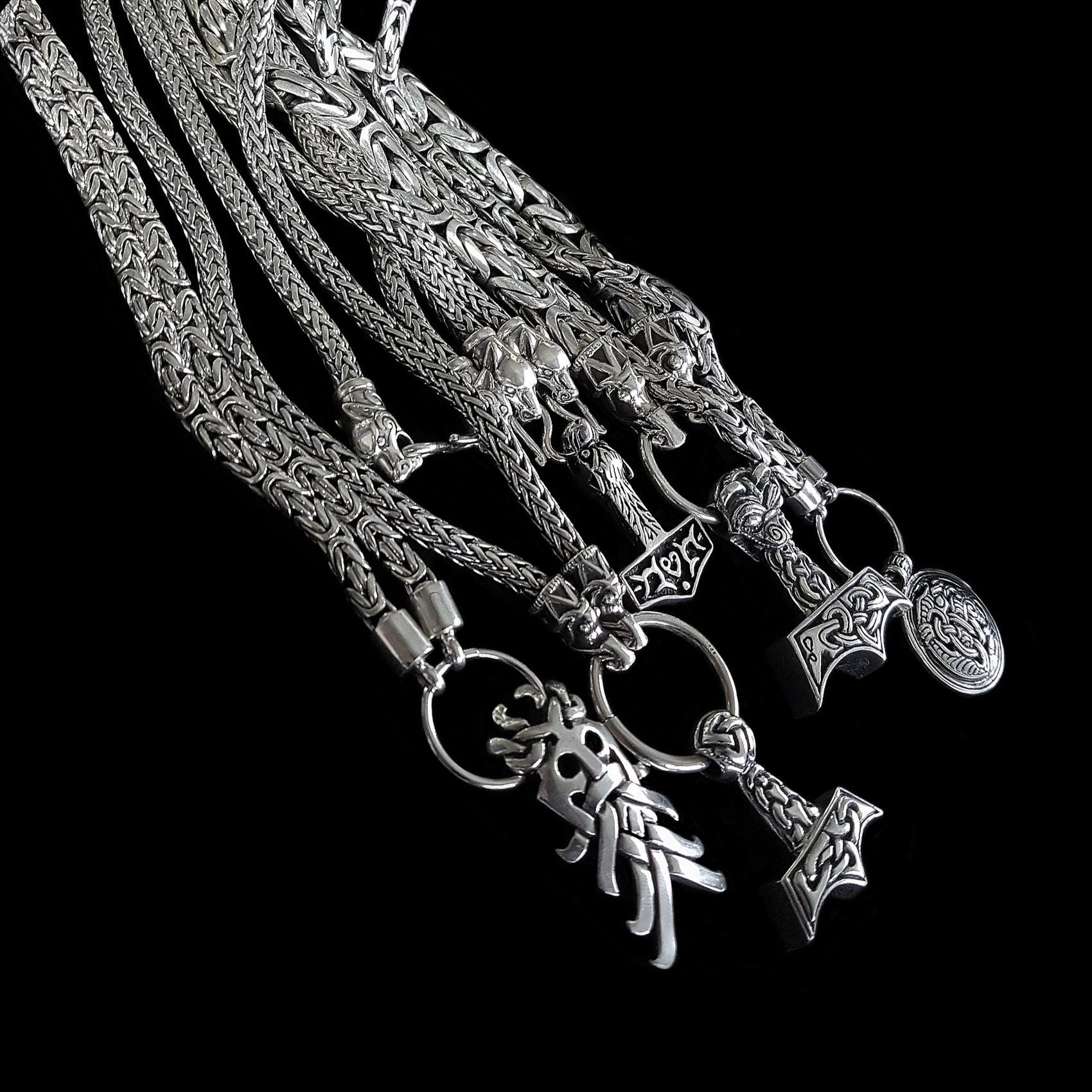 Heavy Silver Viking Necklaces - Viking Jewelry