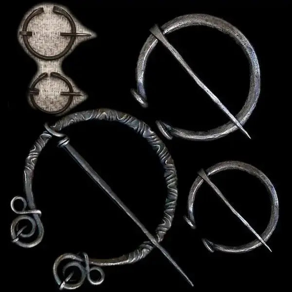 Iron and Steel Brooch Pins - Viking Dragon / Jelling Dragon