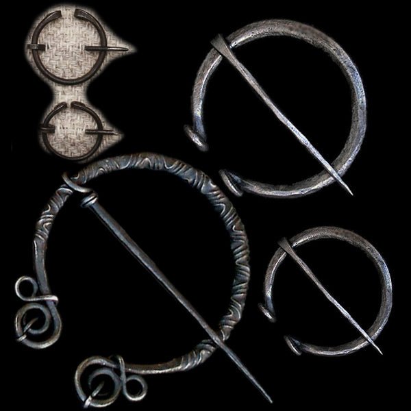 Iron and Steel Brooch Pins - Viking Dragon / Jelling Dragon