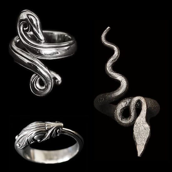Serpent Rings - Viking Dragon / Jelling Dragon