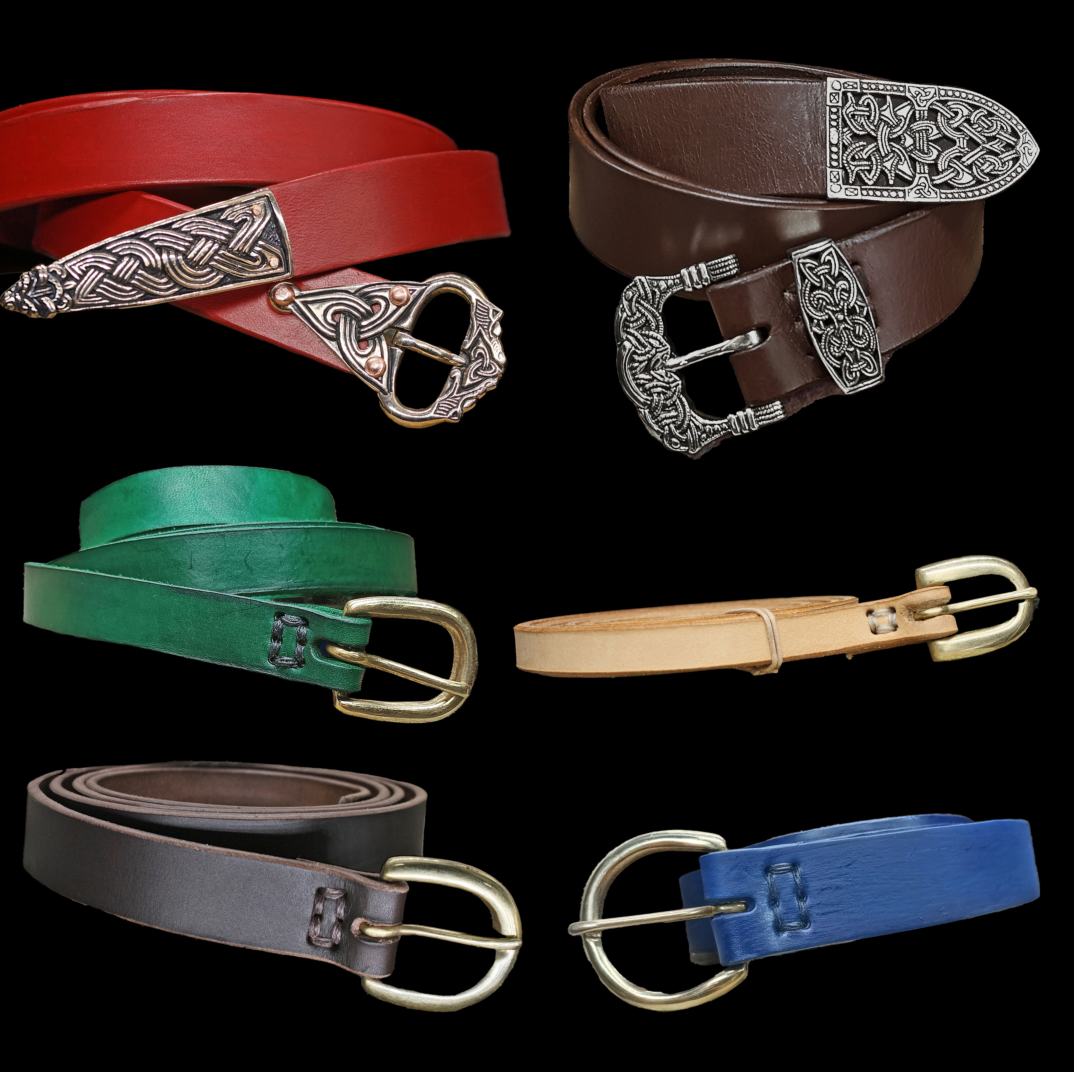 Handmade Replica Viking Leather Belts - Viking Accessories
