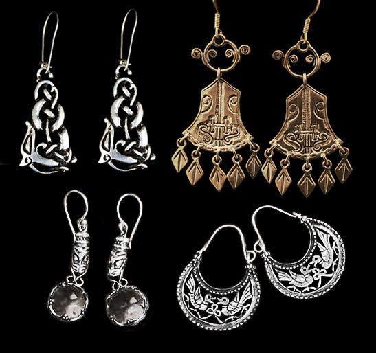 Viking Earrings - Viking Dragon / Jelling Dragon
