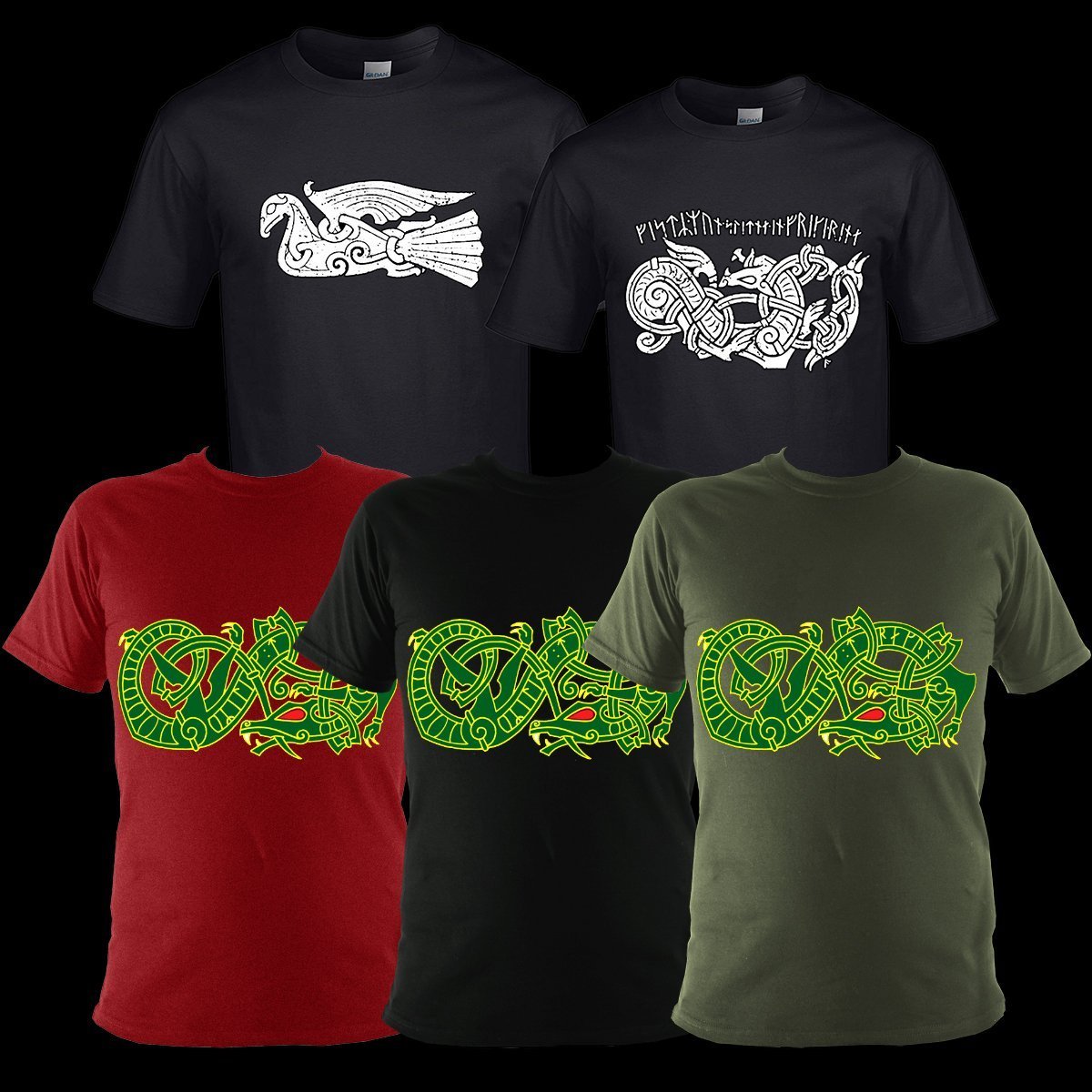 Viking T Shirts - Viking Dragon / Jelling Dragon